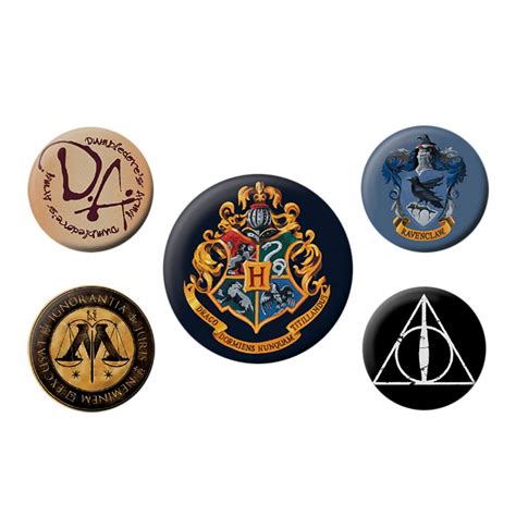 Harry Potter Symbols Button Piece Set Elbenwald