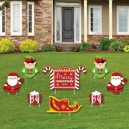 Jolly Santa Claus - Merry Christmas Yard Sign & Outdoor Lawn ...