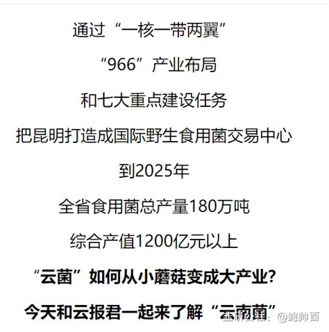 云南省供销合作社印发了 《云南省食用菌产业“十四五”发展规划 和二〇三五年远景目标》 韭研公社