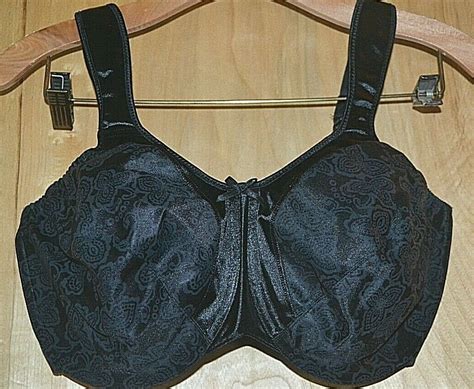 Bali Black Satin Tracings Minimizer Underwire Bra Us 38ddd Uk 38e Ebay