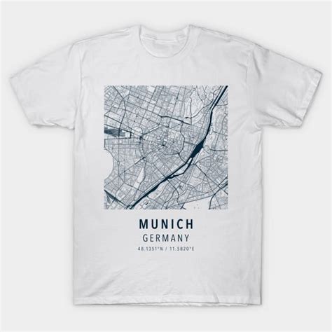 Munich Simple Map Maps T Shirt Teepublic