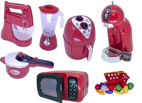 Kit Cozinha Infantil Brinquedo Menino Cafeteira Microondas Zuca Toys