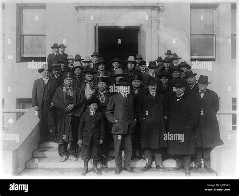 The Osage Council With Other Osage Indians Who Came To Washington In