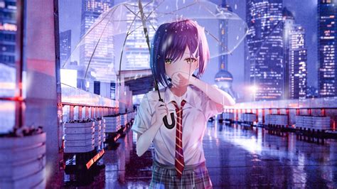 Beautiful Rain Anime Wallpaper For Your Device Screen