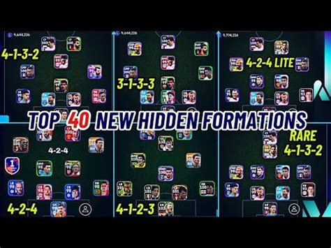 All Formations Efootball Mobile New Formation Efootball