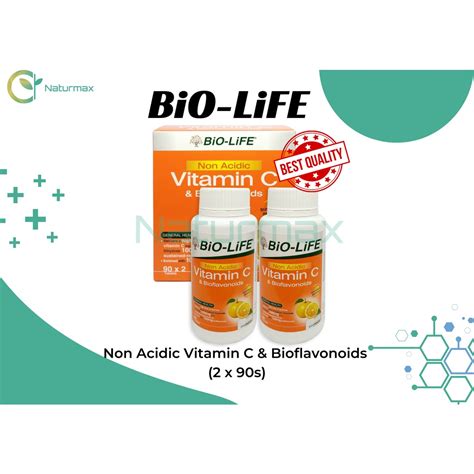 Ready Stock Biolife Non Acidic Vitamin C And Bioflavonoids 2 X 90s