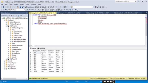 Sql Basics Creating Employee Details And Salary Tables Using Create