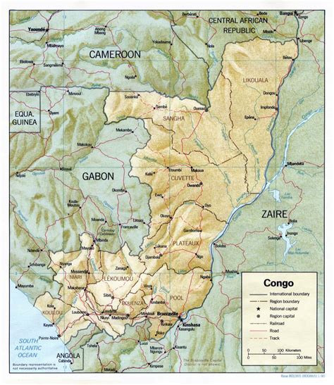 Detallado Pol Tico Y Administrativo Mapa De Congo Con Relieve