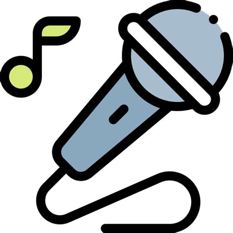 Karaoke Detailed Rounded Lineal Color Icon