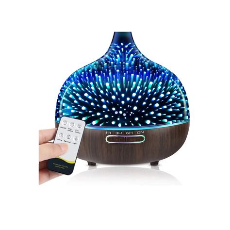 Difuzor Aromaterapie Umidificator Cu Ultrasunete Sticla D Led