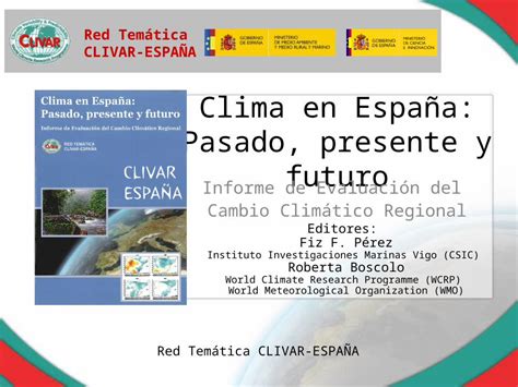 PPT Clima en España Pasado presente y futuro Informe de Evaluación