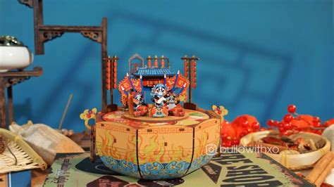 Mô Hình Gỗ 3D chuyển động Lắp Ráp DIY Hộp Nhạc Music box KUNGFU PANDA