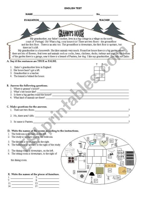 Test Esl Worksheet By Vianense