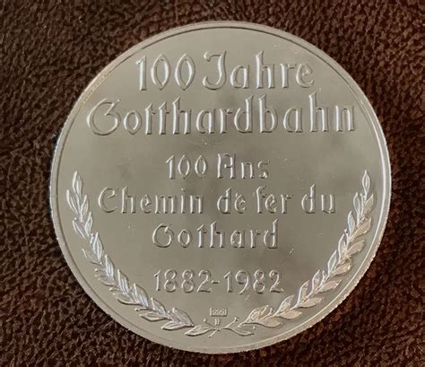 Silber Medaille 100 Jahre Gotthard Bahn Kaufen Auf Ricardo