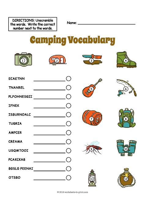 Vocabulary Word Sort 1st Grade Reading Writing Worksheet