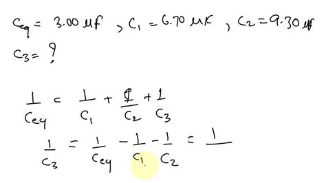 Solved Three Capacitors Are Connected In Series The Equivalent Capacitance Of This Combination