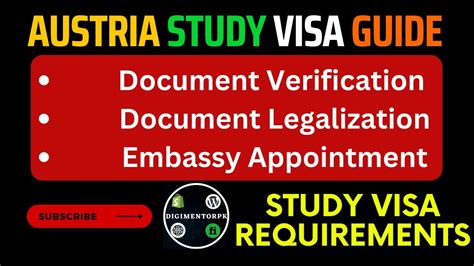 Austria Study Visa Requirements Document Verification And