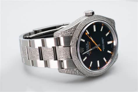 Rolex Milgauss Diamonds Black Dial Limited Edition Black Venom