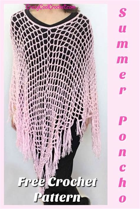 Crochet Summer Poncho Pattern Crazy Cool Crochet Tricot Et Crochet