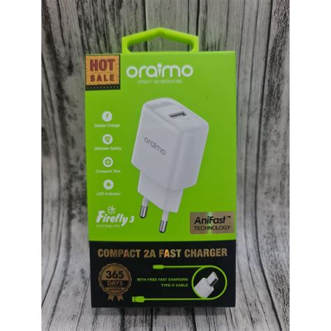 Jual Oraimo Charger Firefly 3 OCW E66S C53 Compact 2A Fast Charger