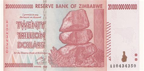 Zimbabwe 100 Trillion Dollar Bill