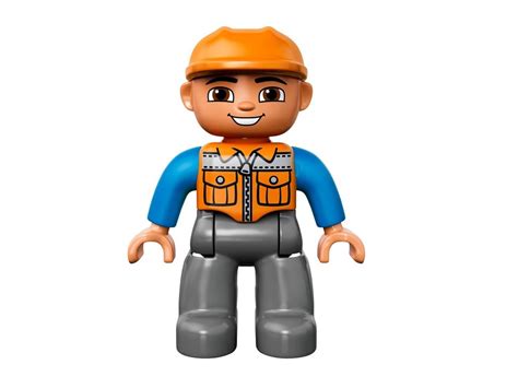 TS Nowe LEGO DUPLO figurka tata ROBOTNIK pomarańcz 7721157817