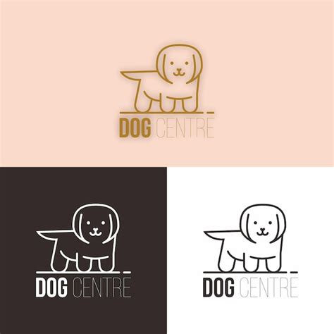 Premium Vector Vector Illustration Dog Centre Logo