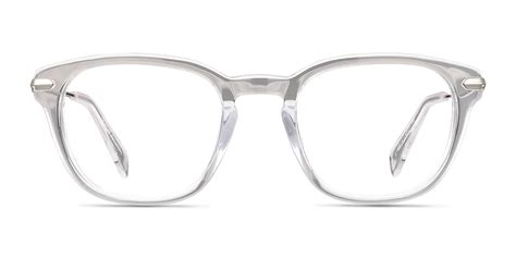 Quazar Rectangle Clear Full Rim Eyeglasses Eyebuydirect Canada