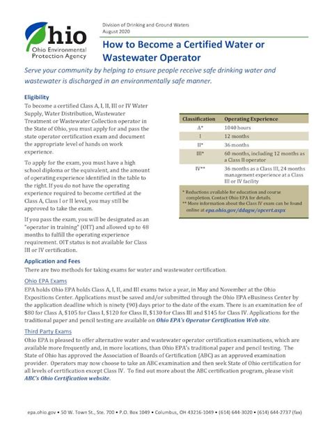 Pdf How To Become A Certified Water Or Wastewater Operator