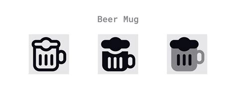 Premium Vector Beer Mug Icons Set