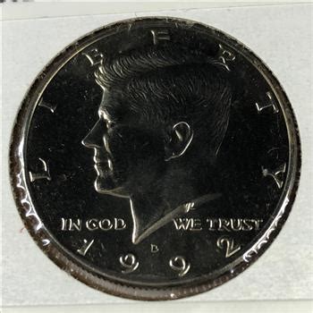 1992 D Kennedy Half Dollar High Grade With Nice Luster Property Room