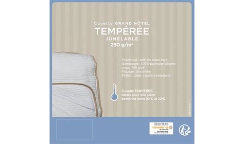 Couette jumelable tempérée 250 g m2 Fjord Lestra House and Garden