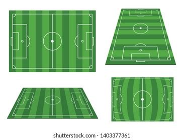 Soccer Field Set Vector Design Illustration Stock Vector Royalty Free