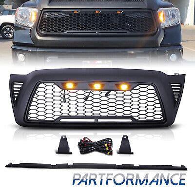 For Toyota Tacoma Front Bumper Hood Upper Mesh Grille Led