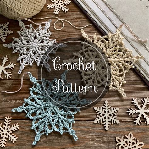 Lorewoven Snowflakes Crochet Pattern 3 Crochet Snowflake Etsy Polska