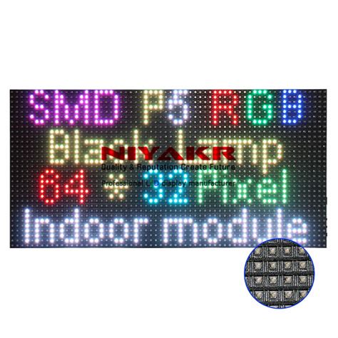 Cheapest P5 Rgb Pixel Panel Hd Display 64x32 Dot Matrix P5 Smd Rgb Led