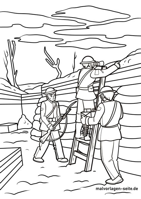 Coloriage Soldats Seconde Guerre Mondiale Sans Fin Anime Coloriage