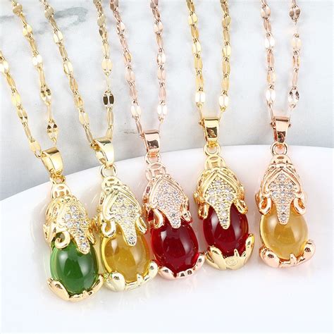 24k Gold Plated Piyao Lucky Money Catcher Necklace Feng Shui Pixiu