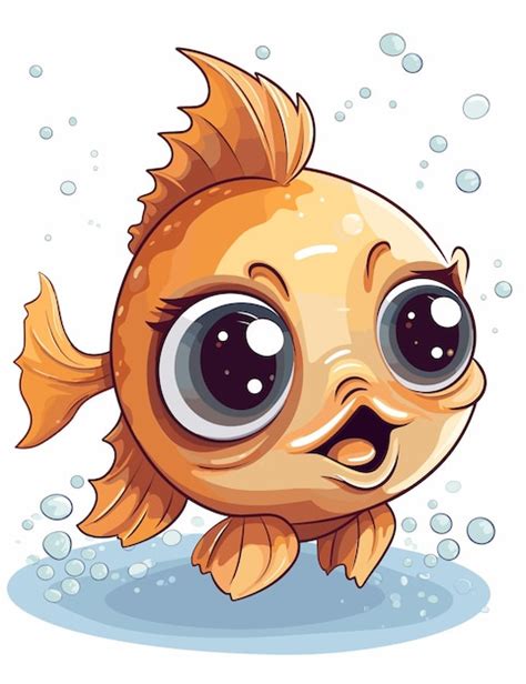 Premium Vector | Baby fish cartoon illustration for kids