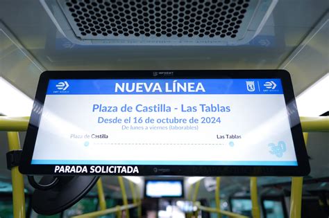 Madrid estrena un nuevo autobús que conectará Plaza Castilla con Las Tablas