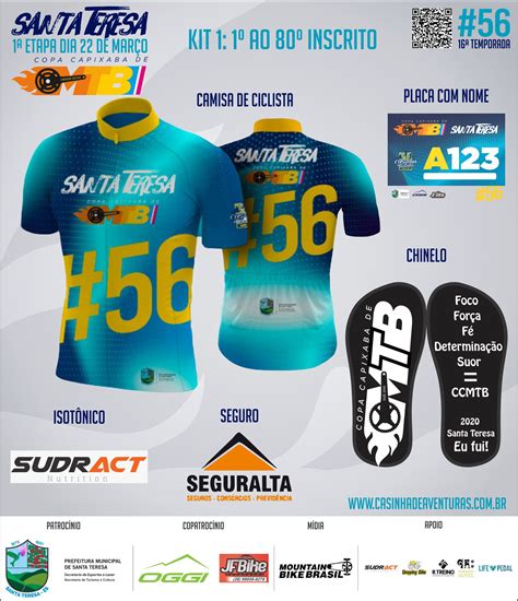 Kit Dos Primeiros A Se Inscreverem Copa Capixaba De Mountain Bike