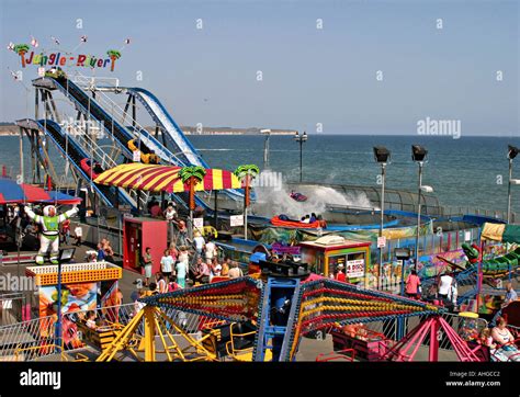 Bridlington East Yorkshire UK Seafront funfair Stock Photo - Alamy