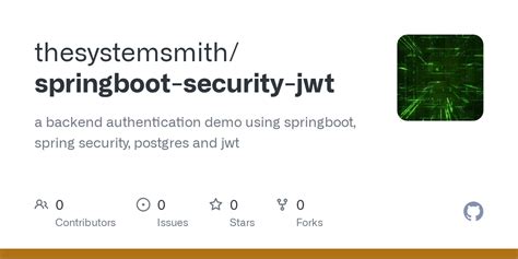 GitHub Thesystemsmith Springboot Security Jwt A Backend