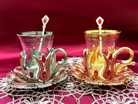 Turkish Cup Teacup Set Tea Cup Sets Tea Sets Red Tulip - Etsy