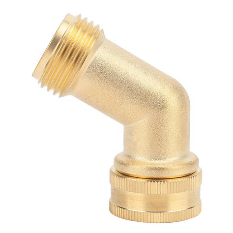 Brass Elbow Ball Valve Hose Connector Adapter With Gasket For