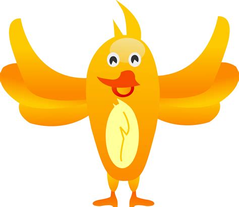 Clipart Orange Bird