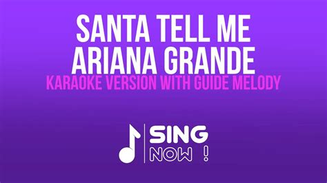 Ariana Grande Santa Tell Me Karaoke Version Youtube