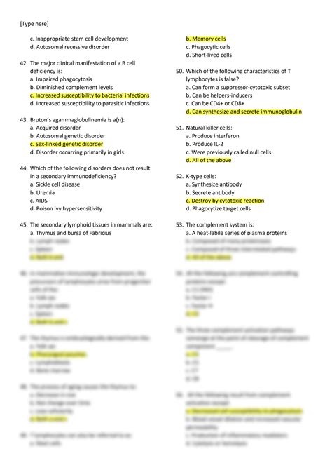 Solution Immunology Serology Review Questions Studypool