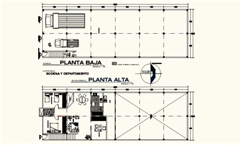 Hardware Store With Apartment Above Detail Elevation And Plan Autocad