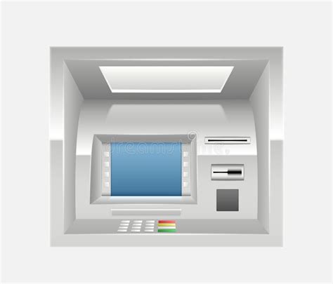 Realistic Atm Interface Screen Modern Electronic Bank Payment Machine